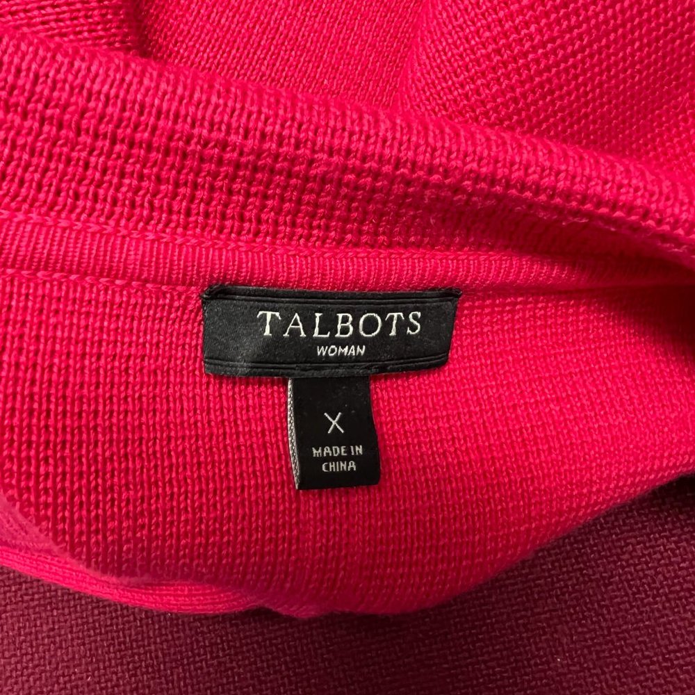 Talbots Size X Women's Button Front Red Shacket - image 3